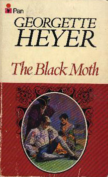 Cover of The Black Moth by Georgette Heyer, Pan 1970